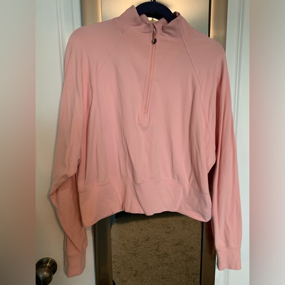Lululemon Ready to Rulu Half-Zip Pullover, dew pink, size 10 - Picture 6 of 9